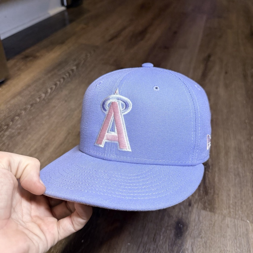 Hat Club Los‎ Angeles Angels New Era Cap 59Fifty Purple Pink Lavender Easter Egg